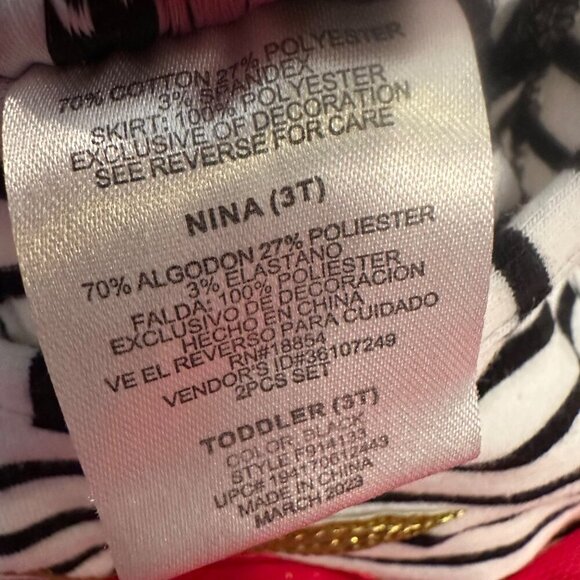 COUNTING DAISIES GIRLS RED AND BLACK 3T FUTURE LEADER SCHOOL DRESS - Picture 7 of 8